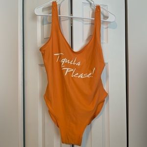 Tequila Please! one piece bathingsuit, size XL.